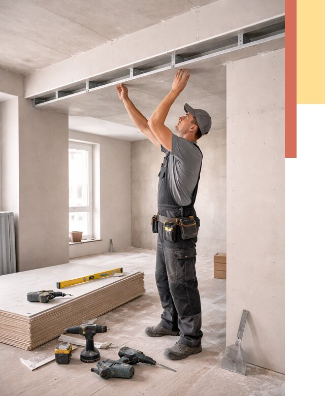 Потолок из гипсокартона с нишей в юбилейном от 1288 руб. под ключ | ОТДЕЛОЧНИК-Юбл