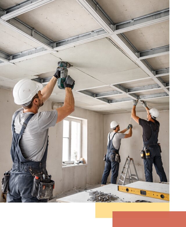 Кессонный потолок из гипсокартона под ключ в юбилейном