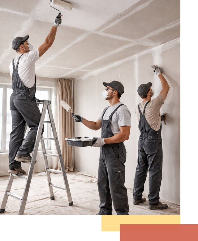 Покраска потолка из гипсокартона в юбилейном качественно и недорого