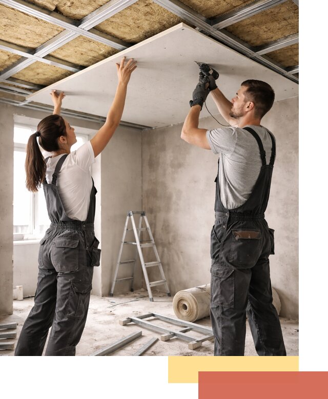 Звукоизоляция потолка из ГКЛ в юбилейном профессионально и надежно