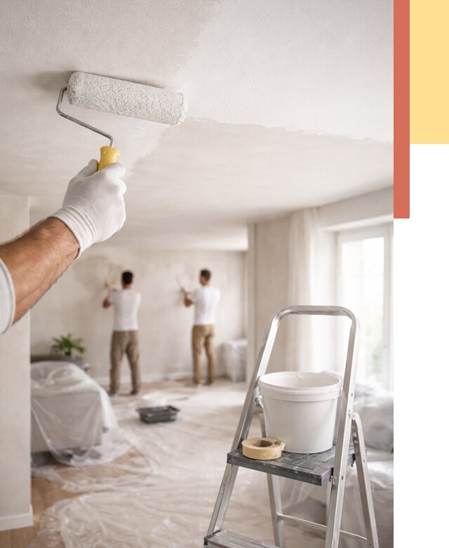 Покраска потолка акриловой краской в юбилейном от 2576 руб. | ОТДЕЛОЧНИК-Юбл