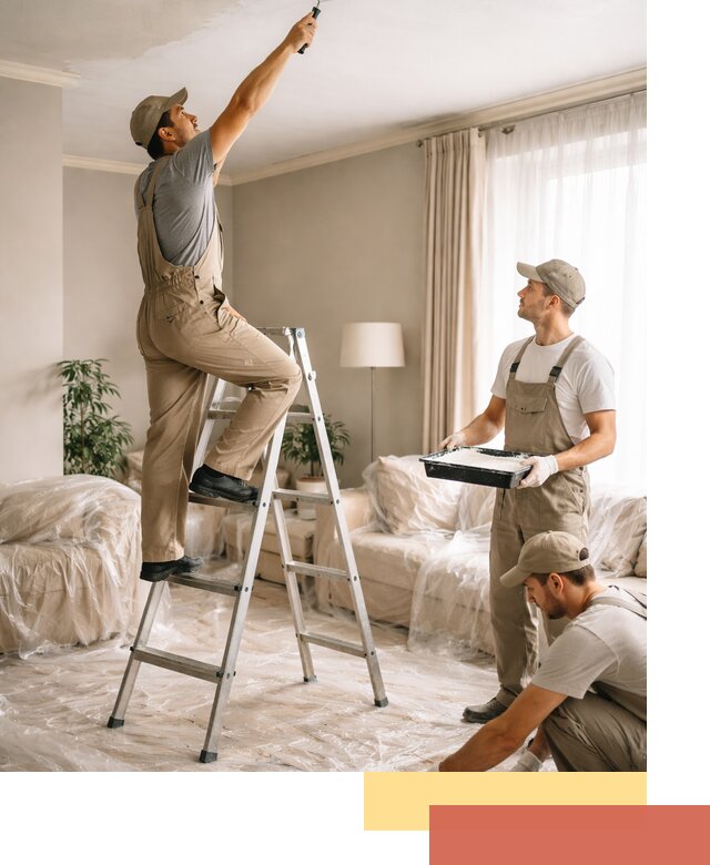 Покраска потолков акриловой краской в юбилейном качественно и быстро