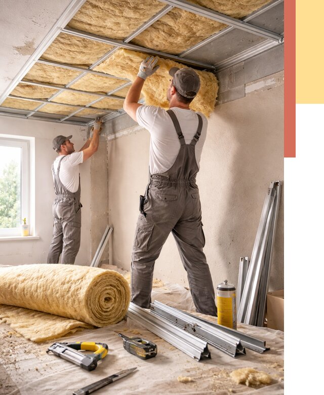 Утепление потолка в юбилейном от 7418 руб/м2 — недорого, быстро, под ключ | ОТДЕЛОЧНИК-Юбл