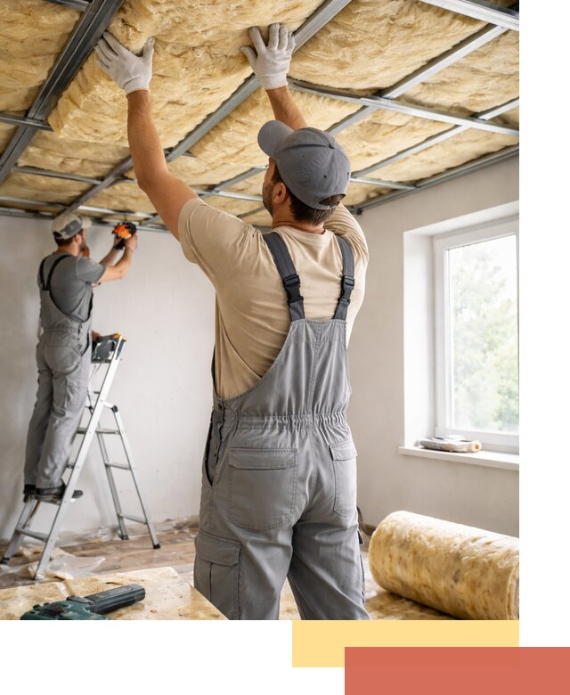 Утепление потолка под ключ в юбилейном качественно и быстро