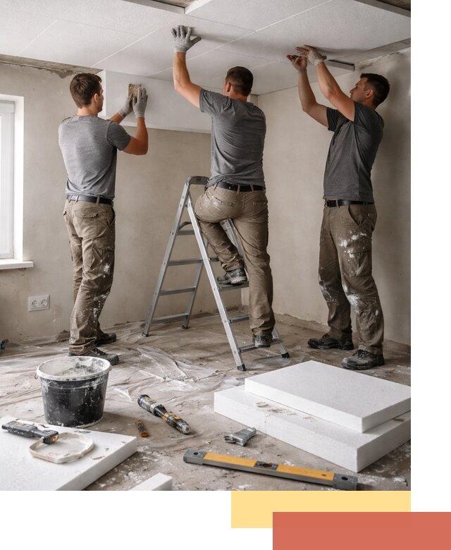 Утепление потолка пенопластом в юбилейном быстро и качественно